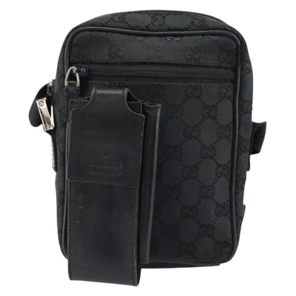 GUCCI GG Canvas Shoulder Bag Black Auth 152032 - Picture 2 of 16